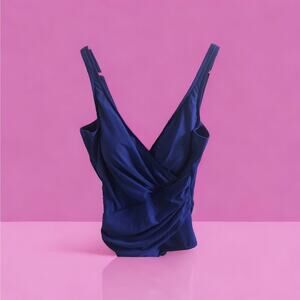 Miracle Suit Swimsuit No Underwire Size 16 Cobalt Blue Oceanus One Piece‎ New